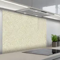 KitchenYeah Spatscherm 120x80 cm - Zelfklevende achterwand Geometrisch - Lijnen - Groen - Keuken muurbeschermer - Spatwand fornuis
