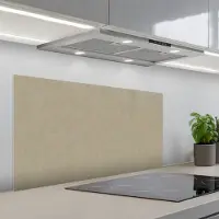 KitchenYeah Spatscherm 100x50 cm - Zelfklevende achterwand Taupekleur - Gewolkt textuur - Natuurlijk - Keuken muurbeschermer - Spatwand fornuis