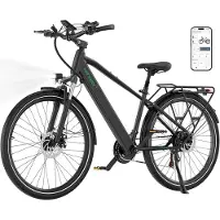 Hitway Elektrische Fiets BK7S Pro - 27.5 Inch City Commuter EBike met Afneembare 36V 12.8Ah Lithium Batterij - Mountain E-Bike met 250W Motor - 21 Versnellingen - IP54 Waterdicht