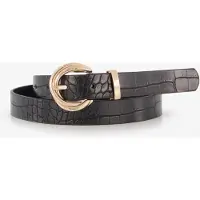 Scapino Dames riem met croco print zwart