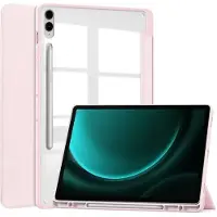 EtuiTab - Samsung Galaxy Tab S9 FE - Smart Clear Hoes - Roze - Magnetisch - Met RCPenhouder
