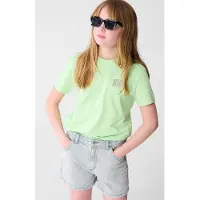 Shoeby T-shirt lichtgroen Meisjes Katoen Ronde hals Printopdruk - maat 122/128