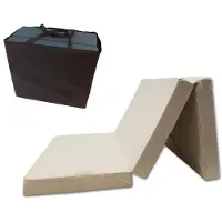 Odol-Plusz Opvouwbaar Logeermatras 80 x 200 x 10 cm – Schuim Matras met Afneembare Hoes, Compact en Draagbaar, Perfect voor Gasten, Camping en Thuisgebruik, lichtbeige