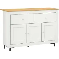 HOMCOM Buffetkast - Spaanplaat - 117x35x80cm - Wit