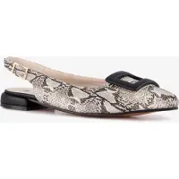 Nova dames slingbacks met slangenprint grijs maat 36