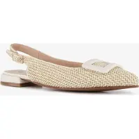Nova dames raffia slingbacks beige maat 36