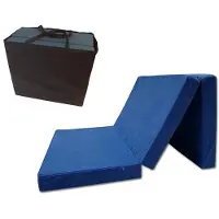 Odol-Plusz Opvouwbaar Logeermatras 80 x 200 x 10 cm – Schuim Matras met Afneembare Hoes, Compact en Draagbaar, Perfect voor Gasten, Camping en Thuisgebruik, blauw