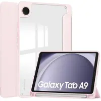 EtuiTab - Smart Clear Serie - Tablethoes - Voor Samsung Galaxy Tab A9 8,7 2023 - Magnetische Sluiting - Roze Goud
