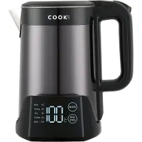 Media Evolution COOK-IT Digitale Waterkoker - 1,5 Liter - Temperatuurregeling 45°C-100°C - Warmhoudfunctie - Dubbelwandig - RVS