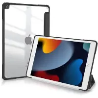 EtuiTab Clear Pencil - Tablethoes - Zwart - Met Riem voor Rysik - Voor iPad 10.2 7/8/9 Gen