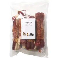 PETSTYLE LIVING Geperste Botten met Kip Meerkleurig 16cm - Hondensnacks - 6 Stuks