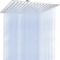 Auralum Max Regendouchekop - 10 Inch Vierkant - 0,8 mm Ultradun - 304 Roestvrij Staal - 360° Verstelbaar- Spiegelafwerking