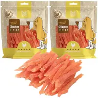 Mersjo - Hondensnack Serie - Zachte Strips met Kip - 1kg - Graanvrij