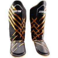 Stormcloud Lynx - Scheenbeschermers - Zwart-Goud - XL