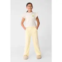 Shoeby T-shirt ecru Meisjes Katoen Ronde hals Printopdruk - maat 134/140