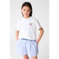 Shoeby T-shirt wit Meisjes Katoen Ronde hals Printopdruk - maat 98/104