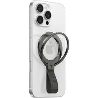 Torras MagSafe Ostand Ring met Stand Functie Geweven Zwart