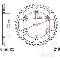 JT Sprockets 520 Sc Jtr210.49sc Steel Achtertandwiel