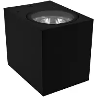 Yphix Wandlamp Kubbe down zwart IP44 GU10