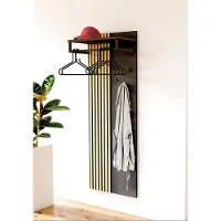 Kerkmann Luxe Oxford Wandkapstok - Antraciet met Akoestisch Eiken - 60cm breed
