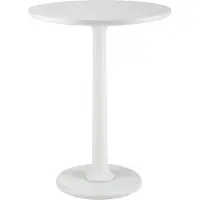 CLP Farragut Bijzettafel - rond - hout - 50 cm diameter - voor woonkamer en eetkamer - mindihout - met tafelblad - antiek/wit