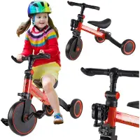 Pricenet Trike Fix Mini Cross-country driewieler 3 in 1 met pedalen Rood
