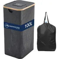 Meisterhome Flessenmand met flessentas – Statiegeld prullenbak voor lege flessen & blikken – Recycle bak – Afvalscheidingsbak – Statiegeld container - 100L