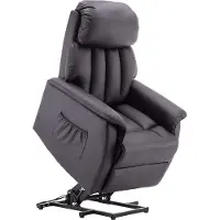 MCombo Monkey's Luxe Elektrische Relax stoel - Ligpositie 140 Graden - Voetensteun - Chill stoel - USB Aansluiting - Zwart - Kunstleer - Retro - Tv stoel - Sta Op Functie -‎ 77 x 72 x 110 cm