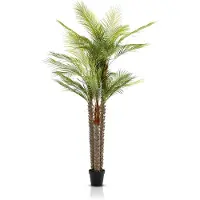 Meisterhome Kunstpalm XXL 250 cm – Extra Grote Tropische Kunstplant – 3-delig – Realistisch, Vol & Onderhoudsvrij - voor Binnen