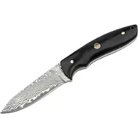 Böker Magnum Vernery 02SC018DAM, Damast Ebony, vaststaand mes