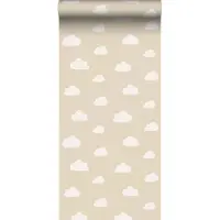 ESTAhome behang wolkjes beige - 53 cm x 10.05 m - 139559