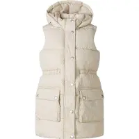 MINOTI - Vest voor meisjes, gewatteerd, model MN731 (116) (wit)
