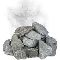 Flameup Duitse Diabaas Saunastenen, 20 kg, 50 - 80 mm, Voorgewassen Saunastenen voor Saunakachels, Met de hand geselecteerd, Milieuvriendelijke Sauna-accessoires voor alle soorten sauna's
