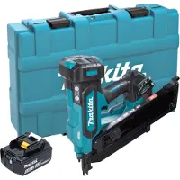 Makita DBN 900 G1K accu-spijkermachine 18 V 50 - 90 mm borstelloos + 1x accu 6,0 Ah + koffer - zonder oplader