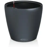 Lechuza CLASSICO Color LS 21 - Plantenbak - met uitneembare binnenbak - met bewateringssysteem - ALL-IN-ONE set met -PON - satijnmat - leisteengrijs