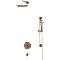 Maxaro Radius Regendouche Inbouw | Glanzend koper 25 cm Regendouche Eéngreeps