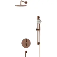 Maxaro Radius Regendouche Inbouw | Glanzend koper 25 cm Regendouche Thermostatisch
