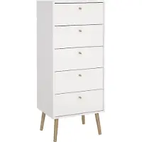 Giga Meubel Ladekast Bodo - Wit - 50x39x120cm