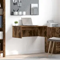 vidaXL Wandtafel, gerookt eikenhout, houtvezel, 80 x 45 x 30 cm