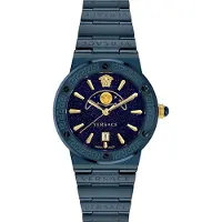 Versace Greca Logo Maanfase Dames Blauwe Horloge VE7G00423