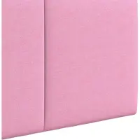 vidaXL Hangend hoofdbord Roze Stof