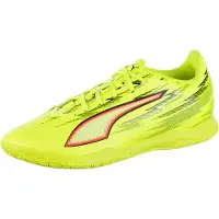 Puma ULTRA 6 PLAY IT uniseks voetbalschoenen, Zwart/Rood/Geel, Maat 44