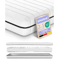 Schlaftroll comfortschuimmatras 100 x 190 cm - 18 cm hoog - H2/H3 - 7 zones - omkeerbaar - polyester hoes