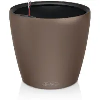 Lechuza CLASSICO Color LS 35 - Plantenbak - met uitneembare binnenbak - met bewateringssysteem - ALL-IN-ONE set met -PON - ALL-IN-ONE set met -PON - satijnmat - muskaat