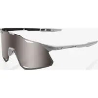 100% Hypercraft Matgrijze Zonnebril - HiPER Zilver Spiegelende Lens