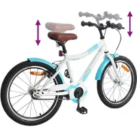 vidaXL Kinderfiets 18 Inch voor 5-7 jaar oud Lichtblauw
