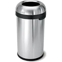 Simplehuman Bullet Open Top Mat Zilver RVS 60L