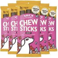 Lily's Kitchen 5x Hondensnack Chew Sticks Rund 120 gr