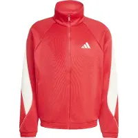 Adidas Sportsweatvest 'Stadium' bloedrood / wit