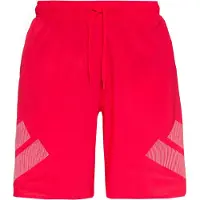 Adidas Boardshorts 'Big Bars' lichtrood / wit